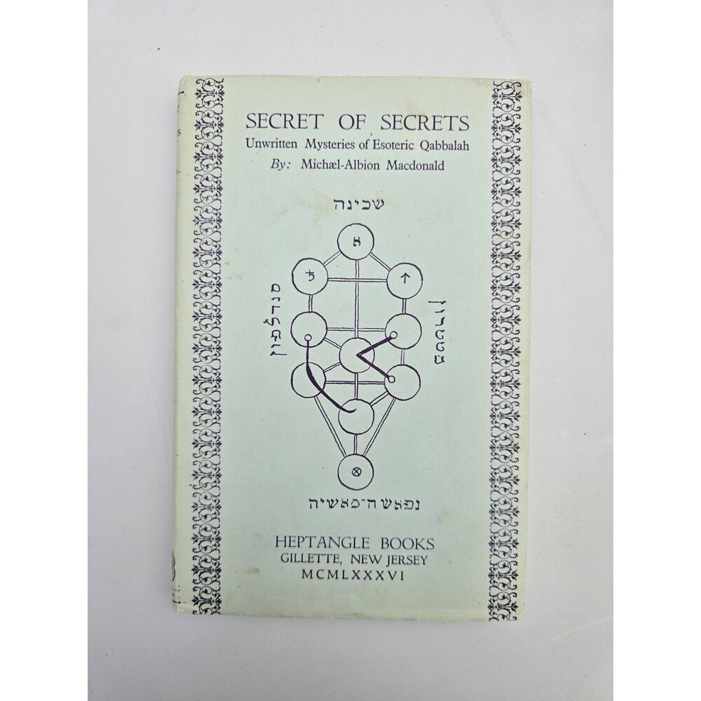 Secret of Secrets Esoteric Qabbalah Macdonald 1986 Heptangle Occult Book
